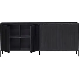 Woood DAHEIM Sideboard New Gravure Holz Schwarz