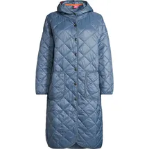 salzhaut Steppmantel HUSNA in Petrol | Türkis - XS