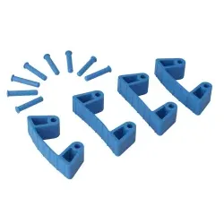 Vikan 4 x Gummiclips, 8 x Stifte 10193 , Farbe: blau
