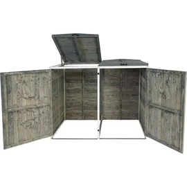 MCW Mülltonnenverkleidung H74 126 x 158 x 98 cm grau