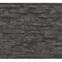 A.S. Création Steintapete 32 cm x 10 m grau/schwarz 707123