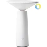 Beliani Kabellose LED Tischlampe Weiß