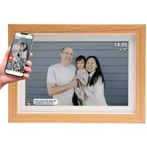 Denver Frameo 1042LW Digitaler Bilderrahmen WiFi hellbraun 10,1 Zoll