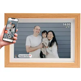 Denver Frameo 1042LW Digitaler Bilderrahmen WiFi hellbraun 10,1 Zoll