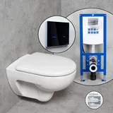 Geberit Renova Wand-WC & Tellkamp WC-Sitz mit neeos Vorwandelement,, 203050600+16746BM#SET,