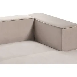 Beliani Ecksofa Taupe Samt L-förmig 3-Sitzer Sofa Vernon
