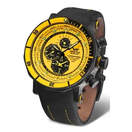 Vostok Europe lunokhod 2 Herren Uhr analog Leder 44 mm YM86-620C504