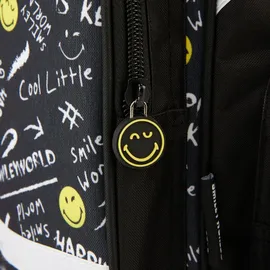 Goldkids 4er-Set Schulranzen Emoji Motiv Schwarz/Bunt