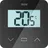 TECE TECEfloor Raumbediengerät Temperatur, LCD-Display, 77420052, Farbe: schwarz,