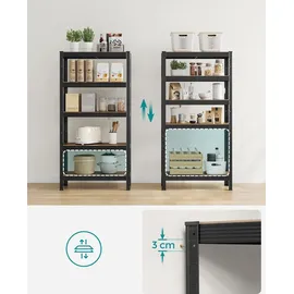 Songmics Lagerregal Stahl 75 x 30 x 150 cm schwarz 5 Fachböden