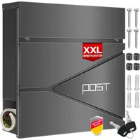 Kesser Briefkasten schwarz inkl. Zeitungsfach