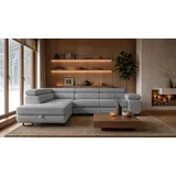 storez24 Eckcouch Textil 3-Sitzer Grau