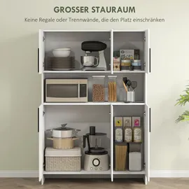Homcom Küchenbuffet mit Arbeitsplatte 119 x 40 x 175 cm Weiß