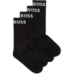 Sportsocken BOSS, Herren, Gr. 43-46, schwarz, Baumwollmischung, Socken