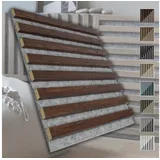 marbet design Wandpaneel, (Akustikpaneele Akustikquadrate 40x40cm Wandverkleidung Holz - (1 Paneel, grau - Eiche dunkel) Holzpaneele modern Holzwand schwarze Platte)