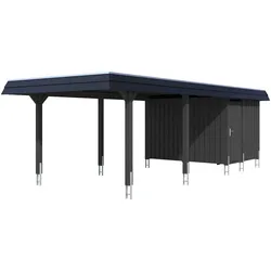Einzelcarport SKANHOLZ "Wendland", anthrazit, schwarze blende, H: 243cm, Carports