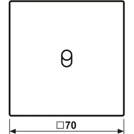 Jung Abdeckung mit Kipphebel Zylinder, 1 Kipphebel, Serie LS 1912, Edelstahl