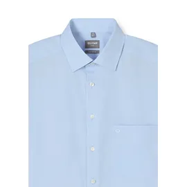 Olymp Businesshemd OLYMP "OLYMP Luxor, comfort fit, New Kent", Herren, Gr. 43, Normaler Arm, bleu, 100% Baumwolle, Hemden