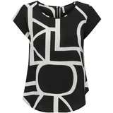 Only Shirtbluse ONLVIC S/S AOP TOP NOOS PTM Schwarz XS