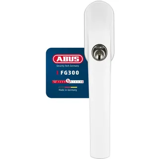 ABUS Abschließbarer Fenstergriff FG300 AL0145 - Fensterknauf mit Druckzylinder, gleichschließend - ABUS-Sicherheitslevel 5 - 37380 - Weiß