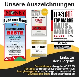 solakon Balkonkraftwerk onBasic 1000W 5 m Kabel + Gartenhalterung