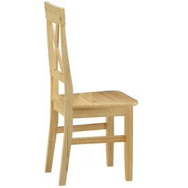 Erst-Holz Küchenstühle Doppelpack Massivholzstühle 2x Esszimmerstuhl Kiefer 90.71-23-D