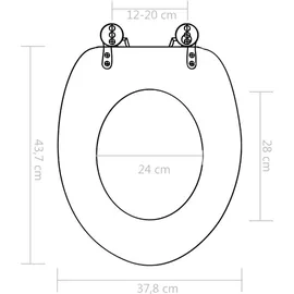vidaXL Toilettensitz MDF Altholz-Design Türkis