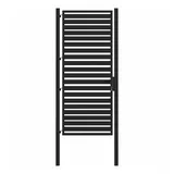 vidaXL Gartentor Abschließbar Schwarz 100x200 cm Aluminium