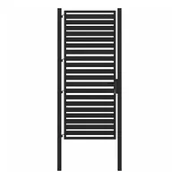 vidaXL Gartentor Abschließbar Schwarz 100x200 cm Aluminium