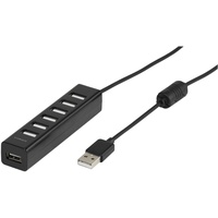 Vivanco USB 2.0 (7-port aktiv, inkl. Netzteil) Schwarz
