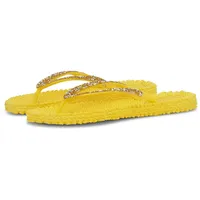 Ilse Jacobsen Glitzer Flip Flop Damen Sandalen Zehentrenner Badeschuhe (36, pear Sorbet) - 36 EU