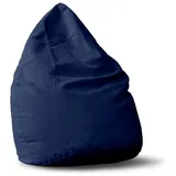 Lumaland Sitzsack Luxury 60x45cm | Microvelours Beanbag mit extra weichem & robustem Stoff | Für Erwachsene & Kinder| Ideal geeignet für Kinderzimmer | Sessel & Stuhl Bean Bag [Dunkelblau]