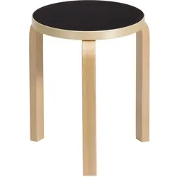 Artek - 60 Hocker, Linoleum schwarz