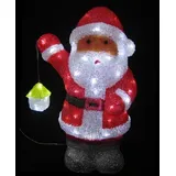 Lex LED Weihnachtsfigur Acryl Weihnachtsmann 46cm Figur beleuchtet Weihnachtsdeko