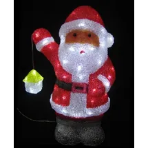 Lex LED Weihnachtsfigur Acryl Weihnachtsmann 46cm Figur beleuchtet Weihnachtsdeko