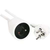 Perel Verlängerungskabel - 5 m - WEIß - 3G1.5