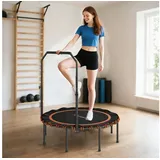 sportnow Fitness-Trampolin Ø114 cm Schwarz/Orange
