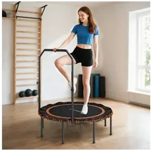 sportnow Fitness-Trampolin Ø114 cm Schwarz/Orange