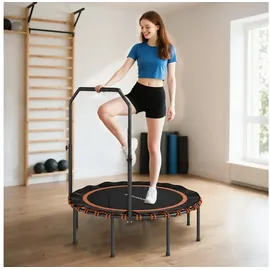 sportnow Fitness-Trampolin Ø114 cm Schwarz/Orange