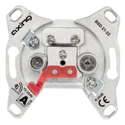 Axing BSD21-22 Hyperbreitbandsteckdose, 2-Port, 22 dB, Durchgangsdose, 5-2200 MHz BSD02122 BSD 21-22