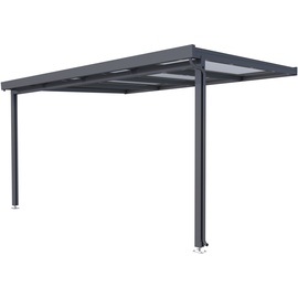 Gutta Terrassendach Premium 410 x 306 cm anthrazit / Polycarbonat bronce