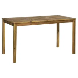 Möbilia Gartentisch 135x80 cm | für 4-6 Personen | Akazie-Holz natur