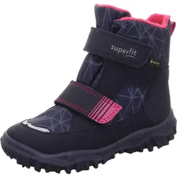 Gore-Tex Husky2 Klett Mädchen Wasserdichter Winterstiefel mit Warmfutter, Blau/Pink