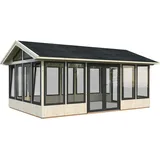 Palmako Pavillon Isabella 22,2 m2 - 90 mm - transparent tauchgrundiert