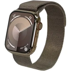 Apple Watch Series 10 GPS + Cellular 42 mm Titangehäuse gold, Milanaise Armband gold
