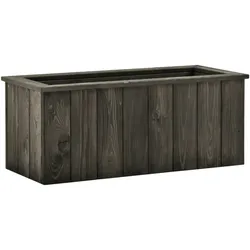 vidaXL Hochbeet Dunkelgrau 74x32x30 cm Kiefer Massivholz