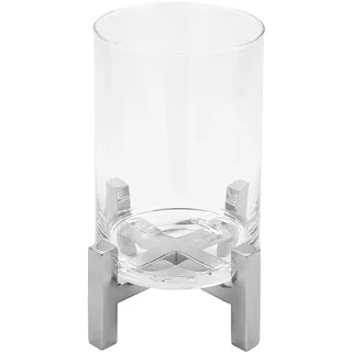 Fink Windlicht »YONO, Weihnachtsdeko«, (1 St.), aus Edelstahl Glas, silberfarben