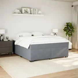 vidaXL Boxspringbett 180 x 200 cm Dunkelgrau