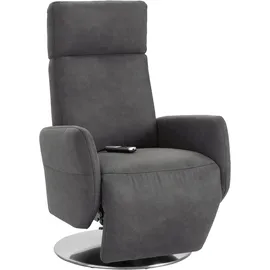 sit&more Kobra Luxus-Microfaser Vintageoptik 71 x 112 x 82 cm anthrazit manuell verstellbar