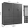 mokebo Drehtürenschrank Der Grenzenlose 180 x 187 x 58 cm Schwarz